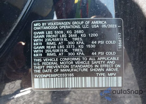 2023 Volkswagen Id.4 Awd Pro from USA, damaged, VIN 1V2DNPE86PC033165